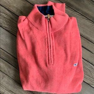 Salmon Vineyard Vines 1/4 zip size L (Like new!)